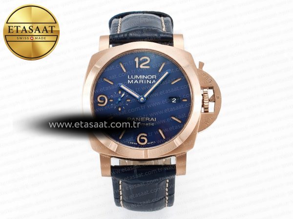 Panerai PAM1157 W TTF Mavi Deri Kayış P9010 Eta Saat - Görsel 3 - 1:1 Süper Klon Saat
