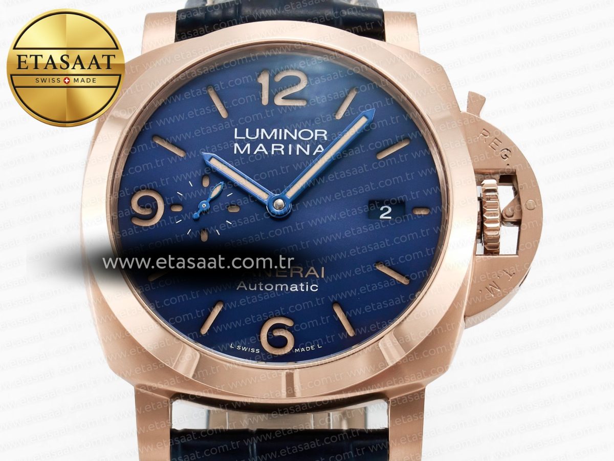 Penerai PAM1157 W TTF 1:1 Best Edition on Blue Leather Strap P9010 - Görsel 4
