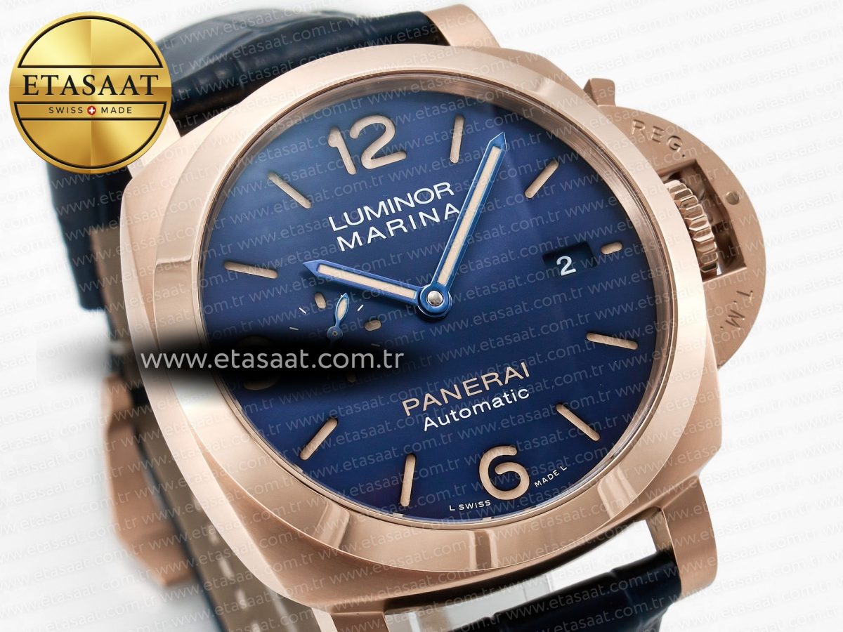 Penerai PAM1157 W TTF 1:1 Best Edition on Blue Leather Strap P9010 - Görsel 5