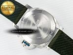 Penerai PAM1287 V TTF 1:1 Best Edition Green Dial on Green Nylon Strap P900 - Görsel 18