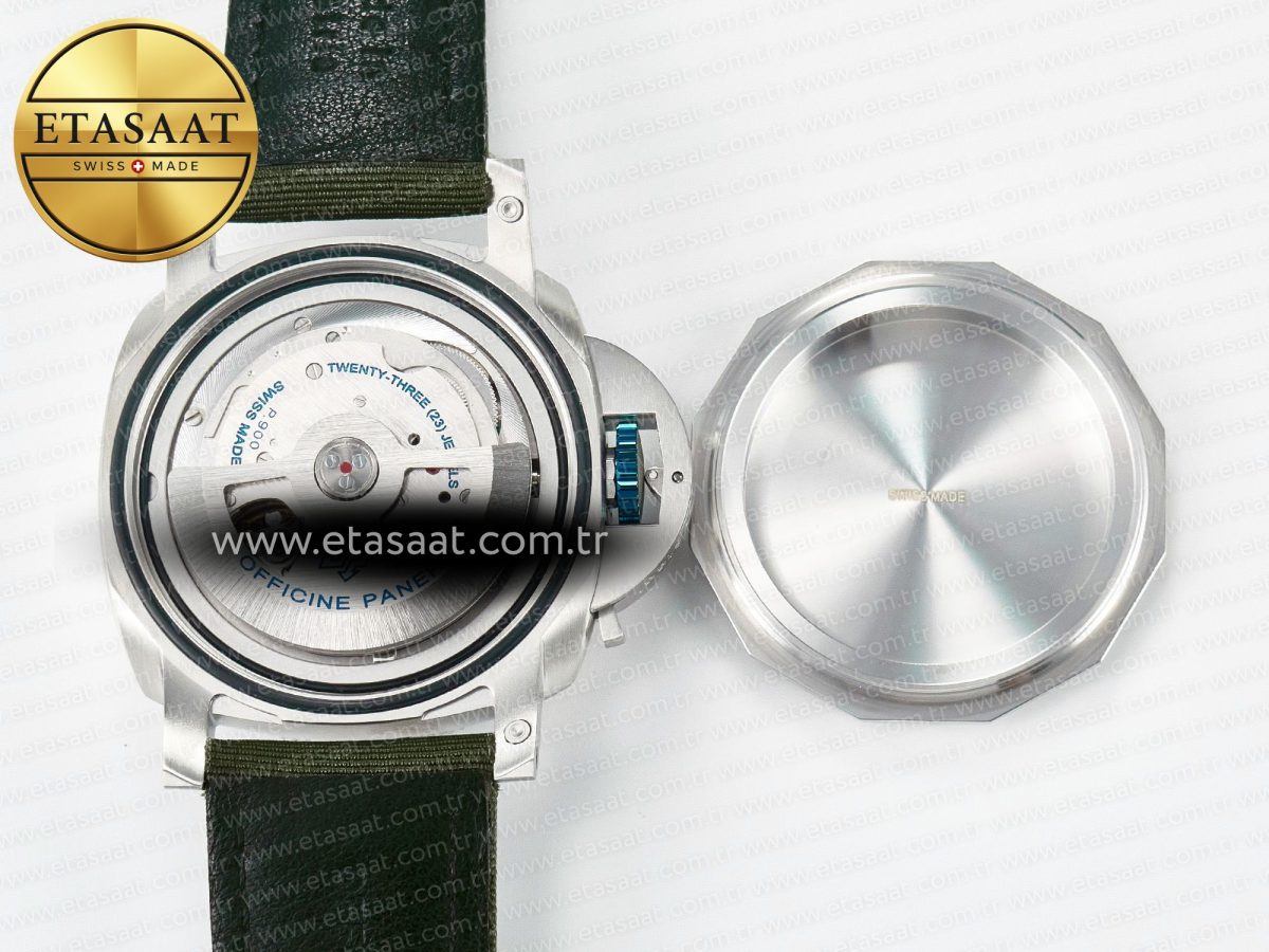 Penerai PAM1287 V TTF 1:1 Best Edition Green Dial on Green Nylon Strap P900 - Görsel 20