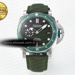 Panerai PAM1287 V TTF Yeşil Kadran Kumaş P900 Eta Saat - Görsel 3 - 1:1 Süper Klon Saat