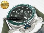 Penerai PAM1287 V TTF 1:1 Best Edition Green Dial on Green Nylon Strap P900 - Görsel 6