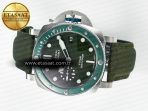 Penerai PAM1287 V TTF 1:1 Best Edition Green Dial on Green Nylon Strap P900 - Görsel 9