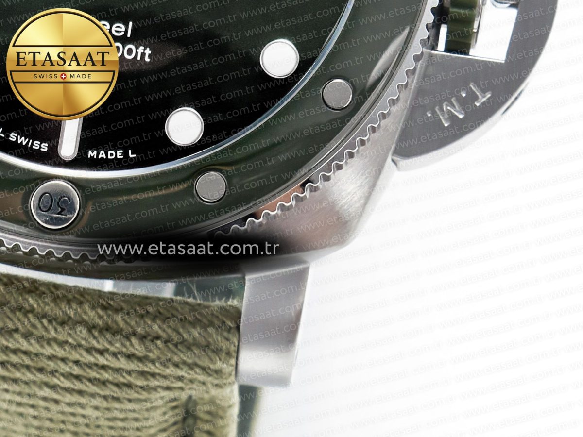 Panerai PAM1287 Y VSF 1:1 Best Edition Green Dial on Green Nylon Strap P900 - Görsel 14