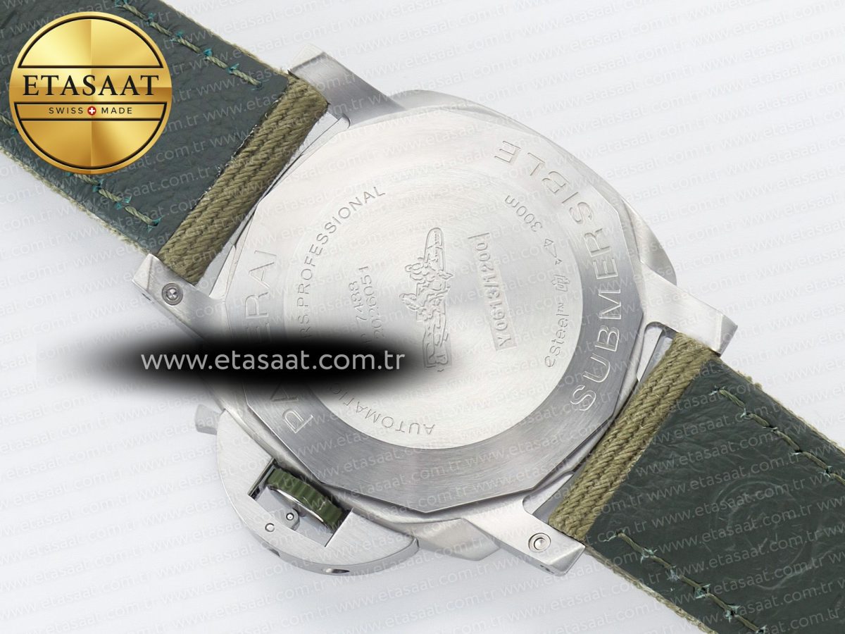 Panerai PAM1287 Y VSF 1:1 Best Edition Green Dial on Green Nylon Strap P900 - Görsel 18