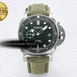 Panerai PAM1287 Y VSF Yeşil Kadran Kumaş P900 Eta Saat - Görsel 3 - 1:1 Süper Klon Saat