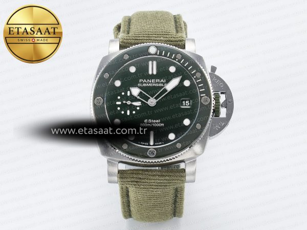 Panerai PAM1287 Y VSF Yeşil Kadran Kumaş P900 Eta Saat - Görsel 3 - 1:1 Süper Klon Saat