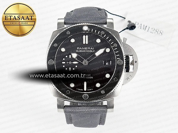 Panerai PAM1288 Y VSF Gri Kadran Kumaş Kayış P900 Eta Saat - 1:1 Süper Klon Replika Saat