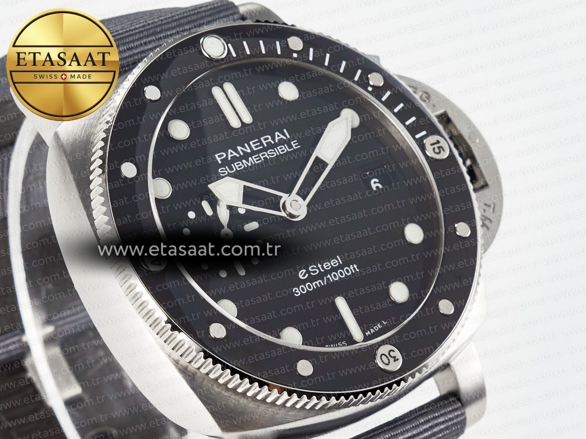 Panerai PAM1288 Y VSF 1:1 Best Edition Gray Dial on Gray Nylon Strap P900 - Görsel 5