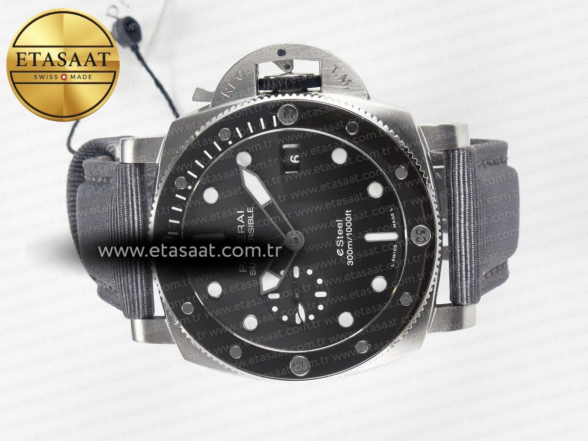 Panerai PAM1288 Y VSF 1:1 Best Edition Gray Dial on Gray Nylon Strap P900 - Görsel 9