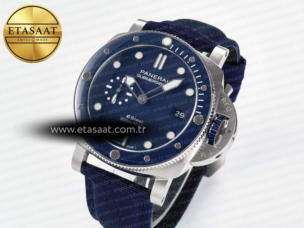 Panerai PAM1289 V TTF 1:1 Best Edition Blue Dial on Blue Nylon Strap P900 - Görsel 1