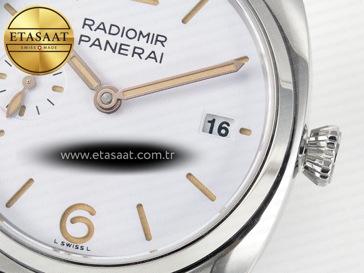 Panerai PAM1292 Radiomir 40mm TTF 1:1 Best Edition White Dial on Brown Leather Strap P900 - Görsel 12