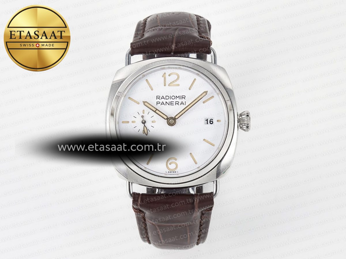 Panerai PAM1292 Radiomir 40mm TTF 1:1 Best Edition White Dial on Brown Leather Strap P900 - Görsel 3