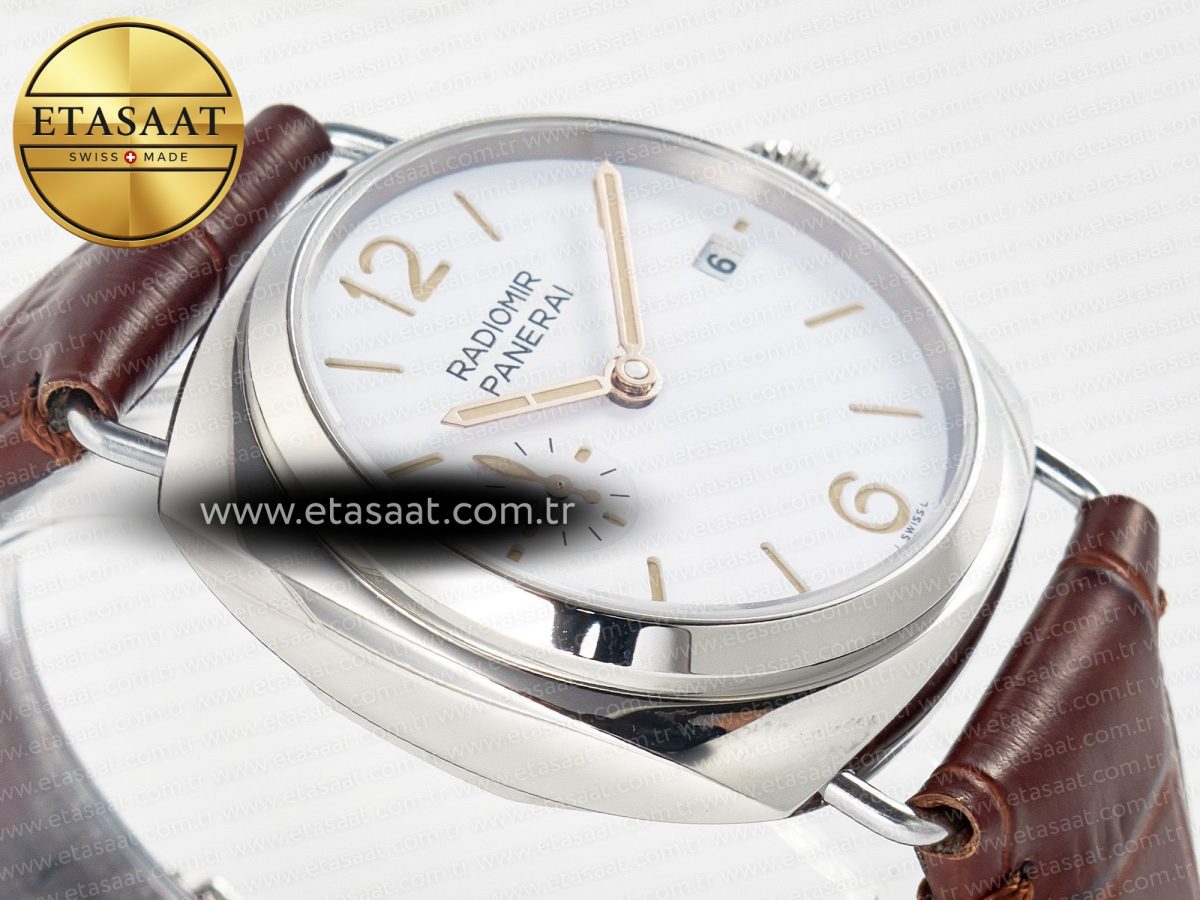 Panerai PAM1292 Radiomir 40mm TTF 1:1 Best Edition White Dial on Brown Leather Strap P900 - Görsel 7