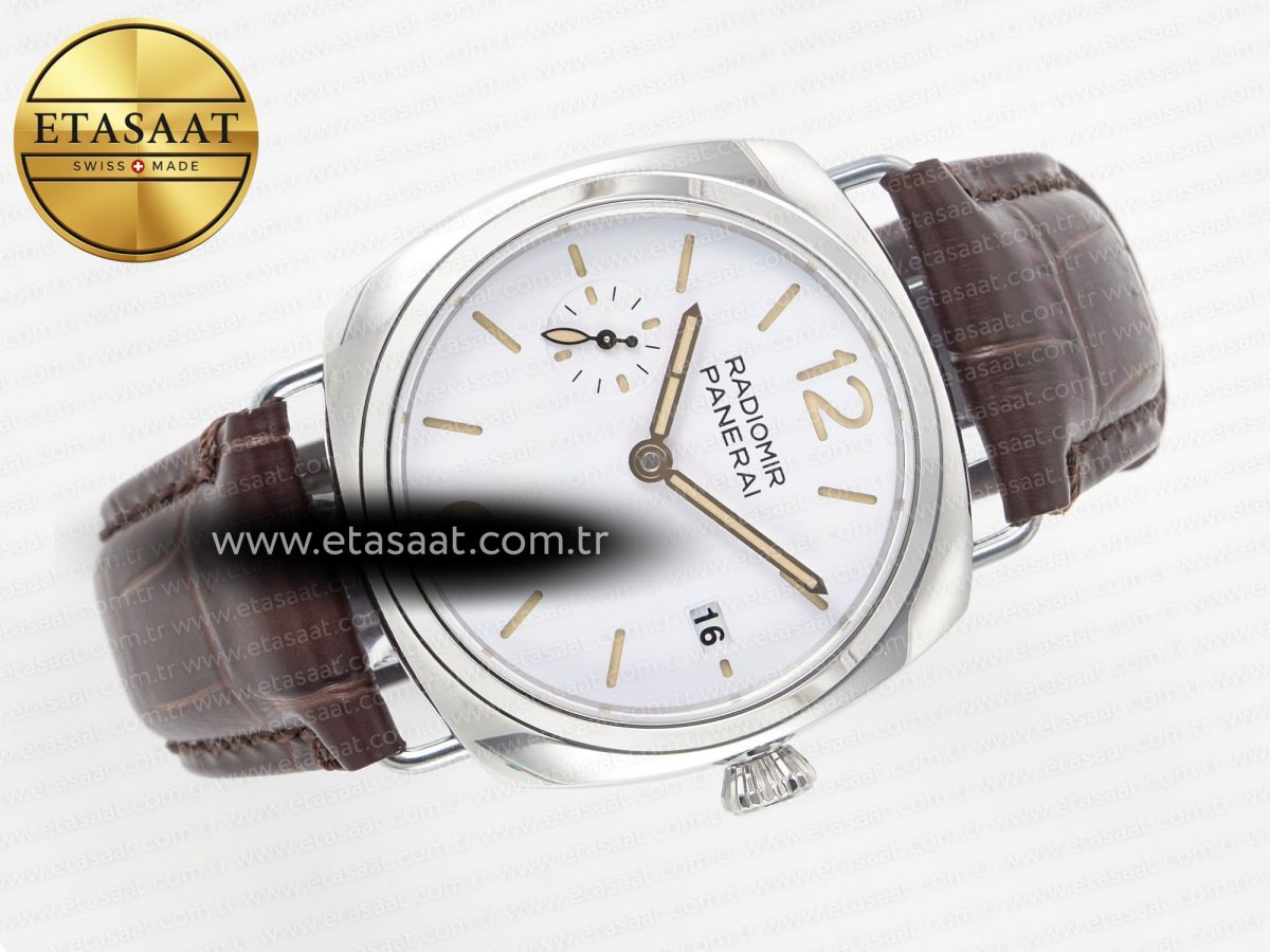 Panerai PAM1292 Radiomir 40mm TTF 1:1 Best Edition White Dial on Brown Leather Strap P900 - Görsel 8