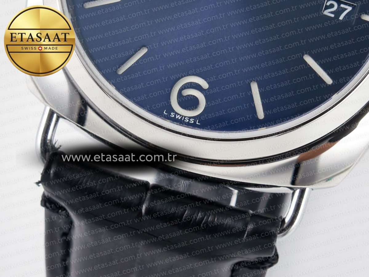 Panerai PAM1293 Radiomir 40mm TTF 1:1 Best Edition Blue Dial on Blue Leather Strap P900 - Görsel 13