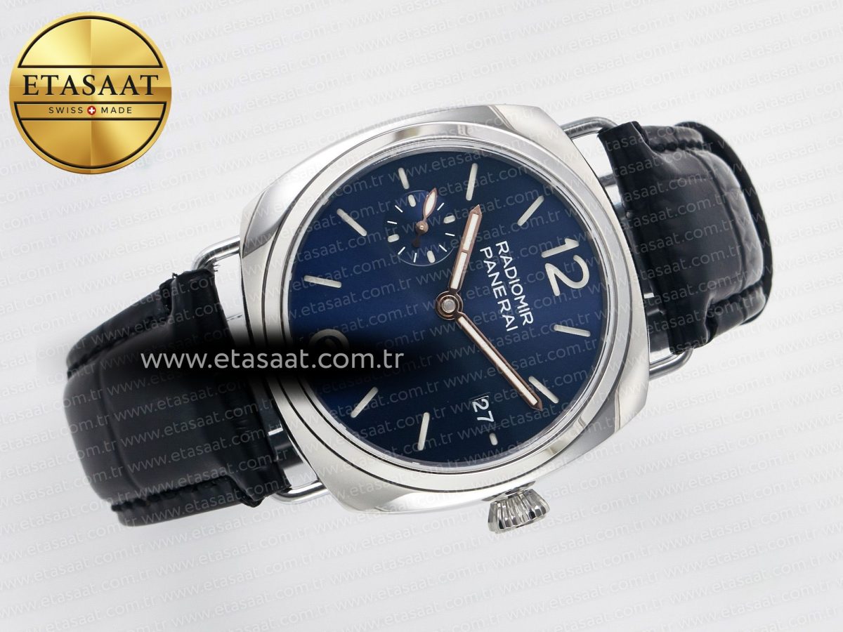 Panerai PAM1293 Radiomir 40mm TTF 1:1 Best Edition Blue Dial on Blue Leather Strap P900 - Görsel 8