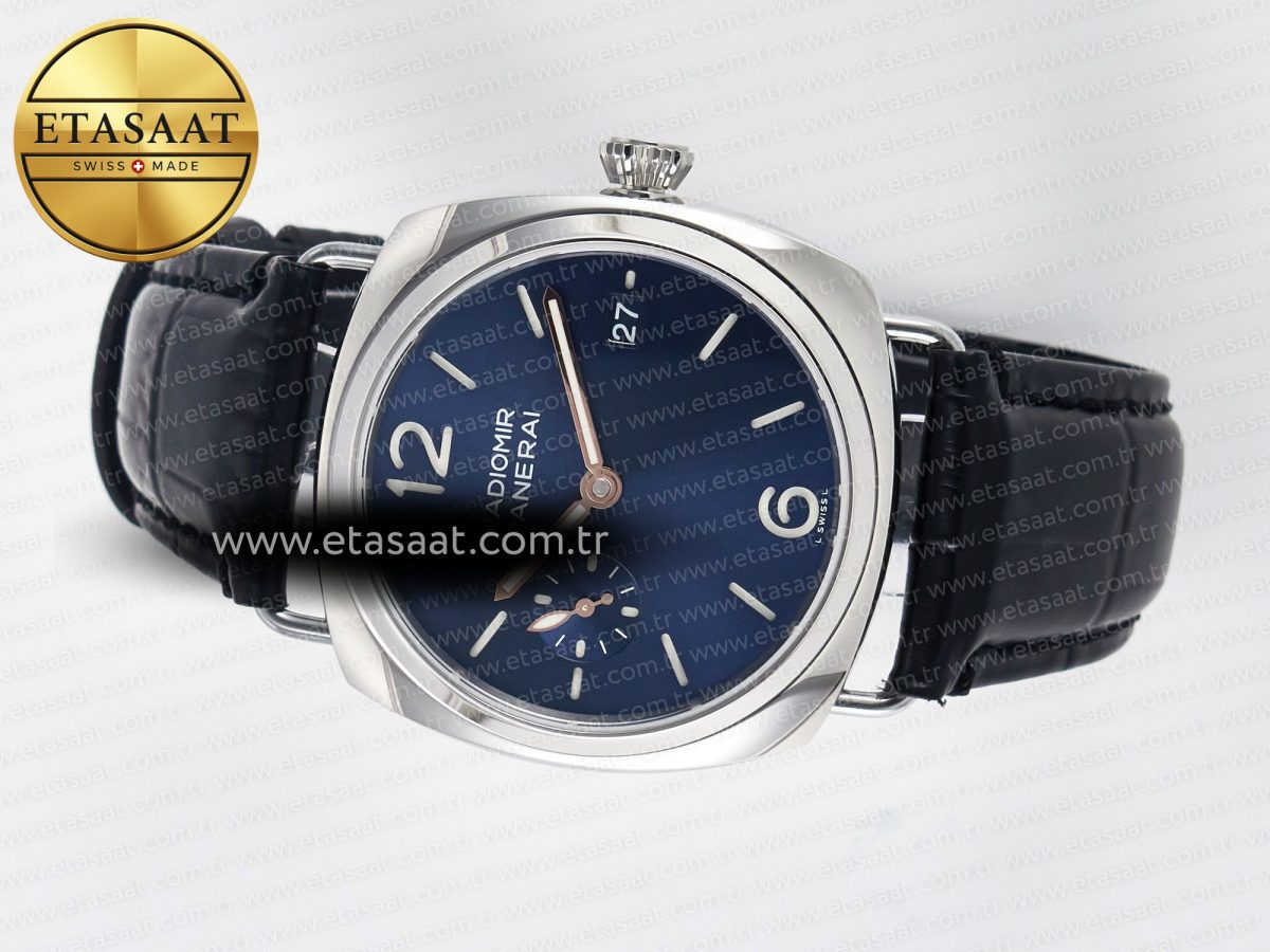 Panerai PAM1293 Radiomir 40mm TTF 1:1 Best Edition Blue Dial on Blue Leather Strap P900 - Görsel 9