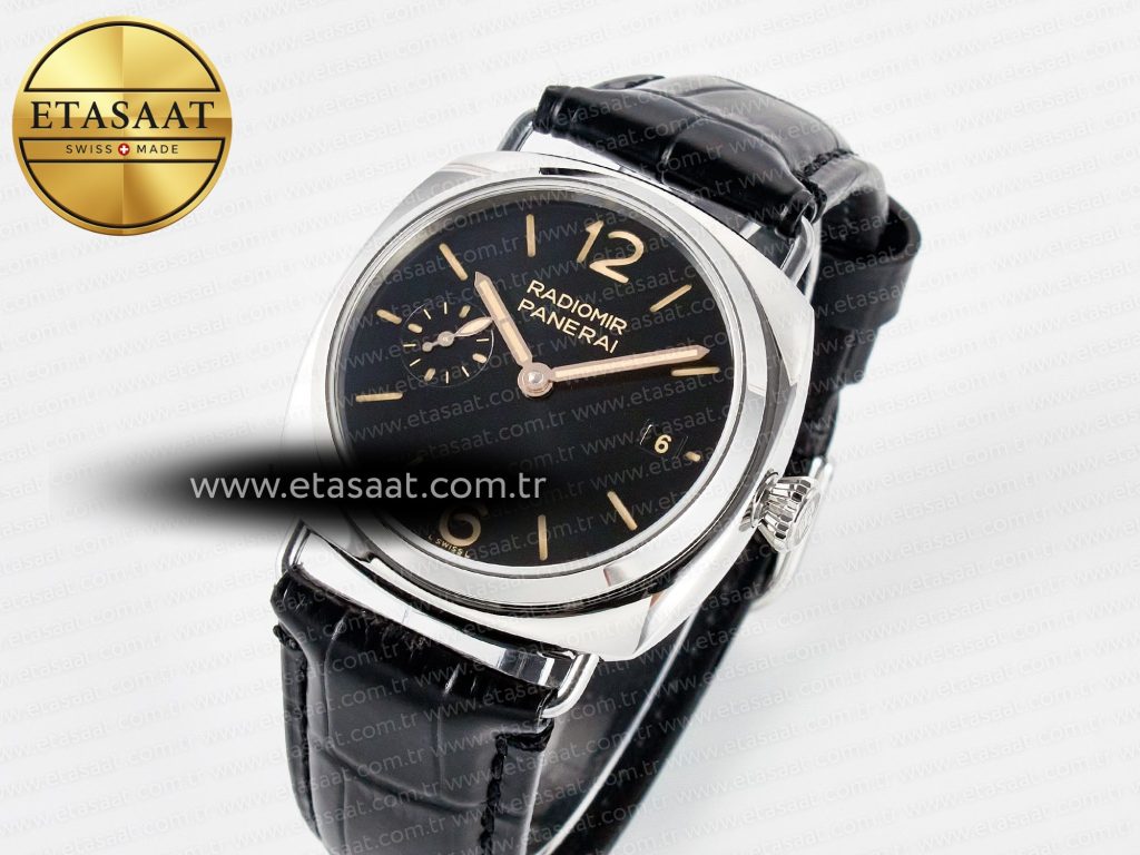 pam1294 radiomir 40mm ttf 11 best edition black dial on black leather strap p9001