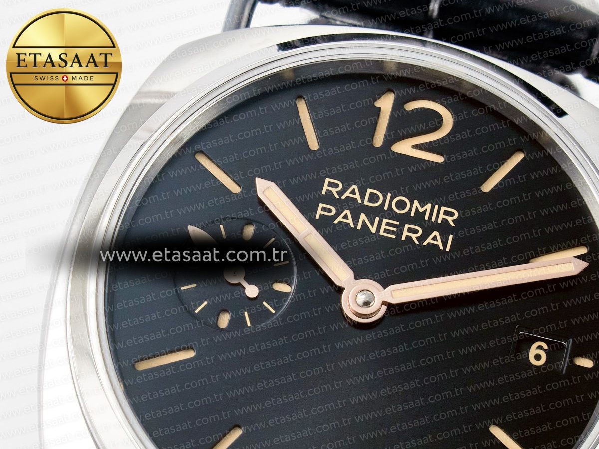 Panerai PAM1294 Radiomir 40mm TTF 1:1 Best Edition Black Dial on Black Leather Strap P900 - Görsel 10