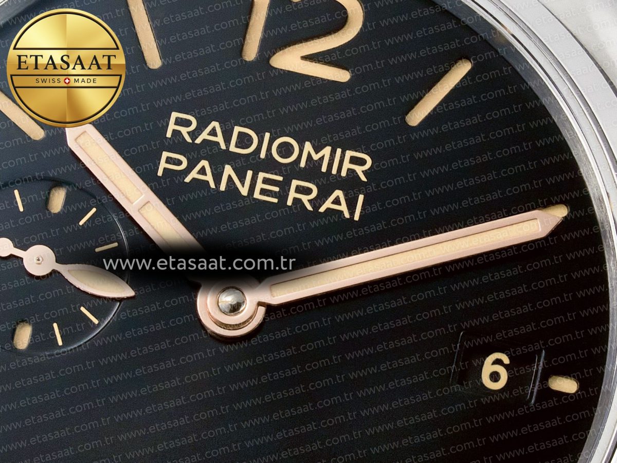 Panerai PAM1294 Radiomir 40mm TTF 1:1 Best Edition Black Dial on Black Leather Strap P900 - Görsel 11