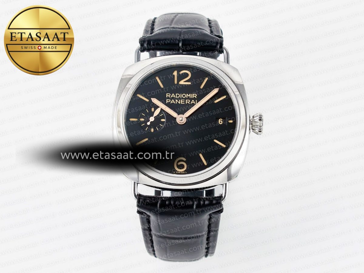 Panerai PAM1294 Radiomir 40mm TTF 1:1 Best Edition Black Dial on Black Leather Strap P900 - Görsel 3