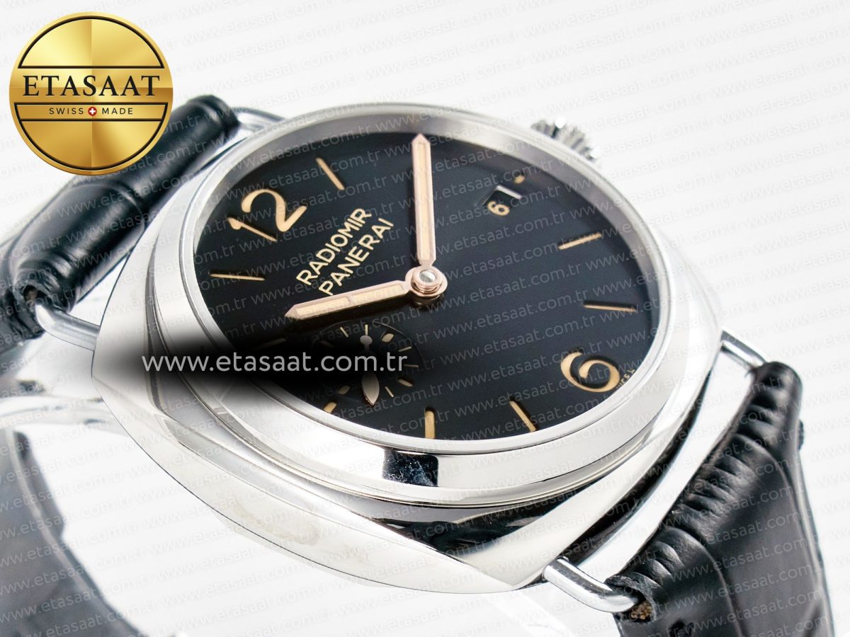 Panerai PAM1294 Radiomir 40mm TTF 1:1 Best Edition Black Dial on Black Leather Strap P900 - Görsel 7