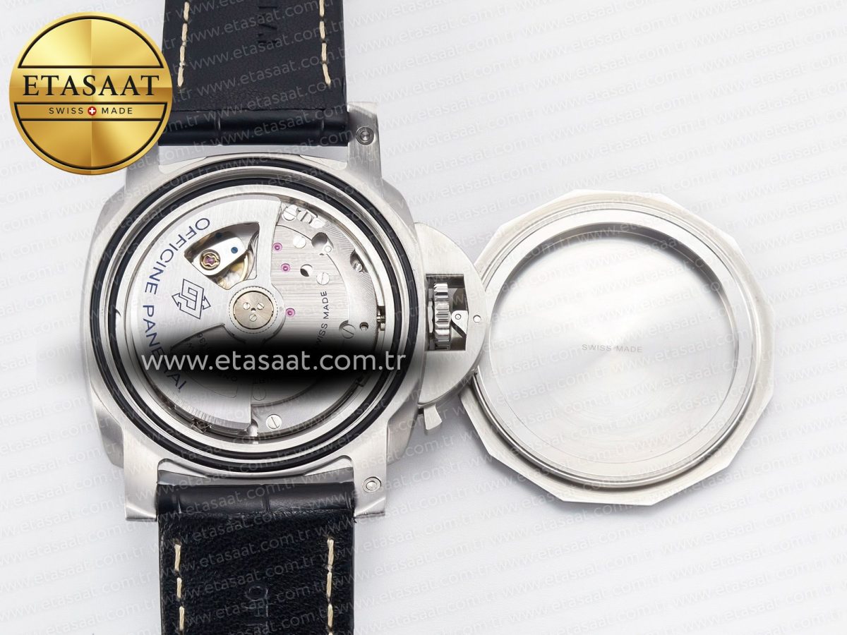 Panerai PAM1312 W VSF 1:1 Best Edition Black Dial on Black Leather Strap P.9010 Clone - Görsel 14