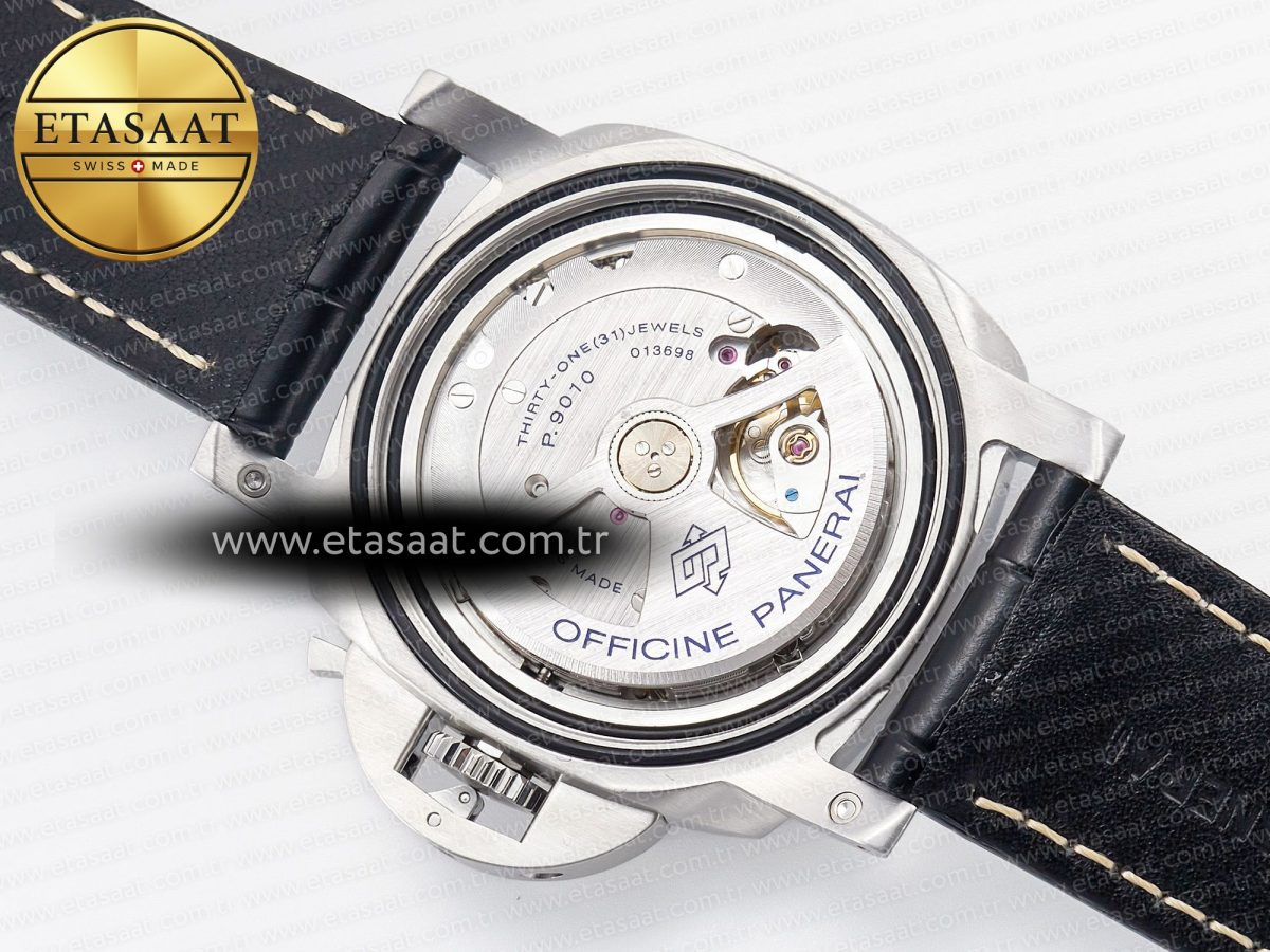 Panerai PAM1312 W VSF 1:1 Best Edition Black Dial on Black Leather Strap P.9010 Clone - Görsel 15