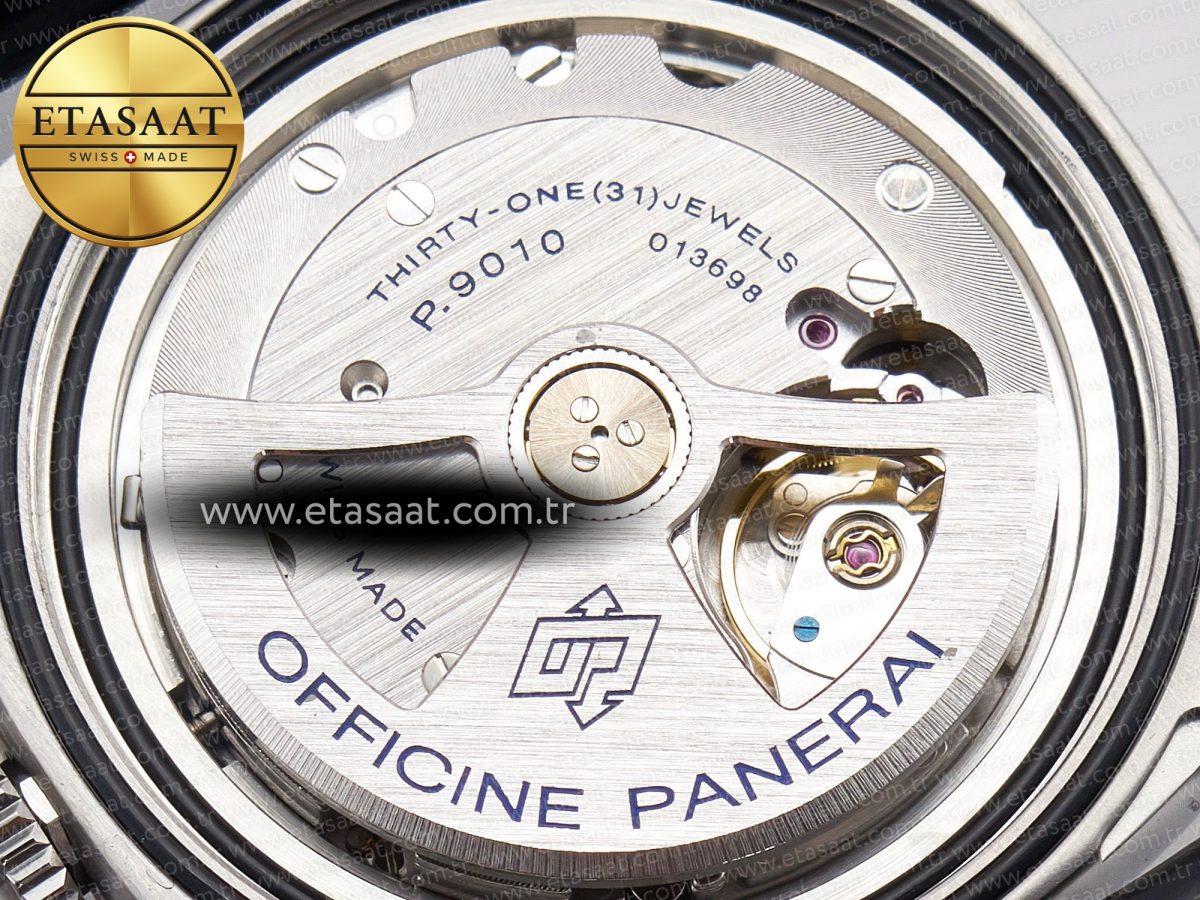 Panerai PAM1312 W VSF 1:1 Best Edition Black Dial on Black Leather Strap P.9010 Clone - Görsel 16