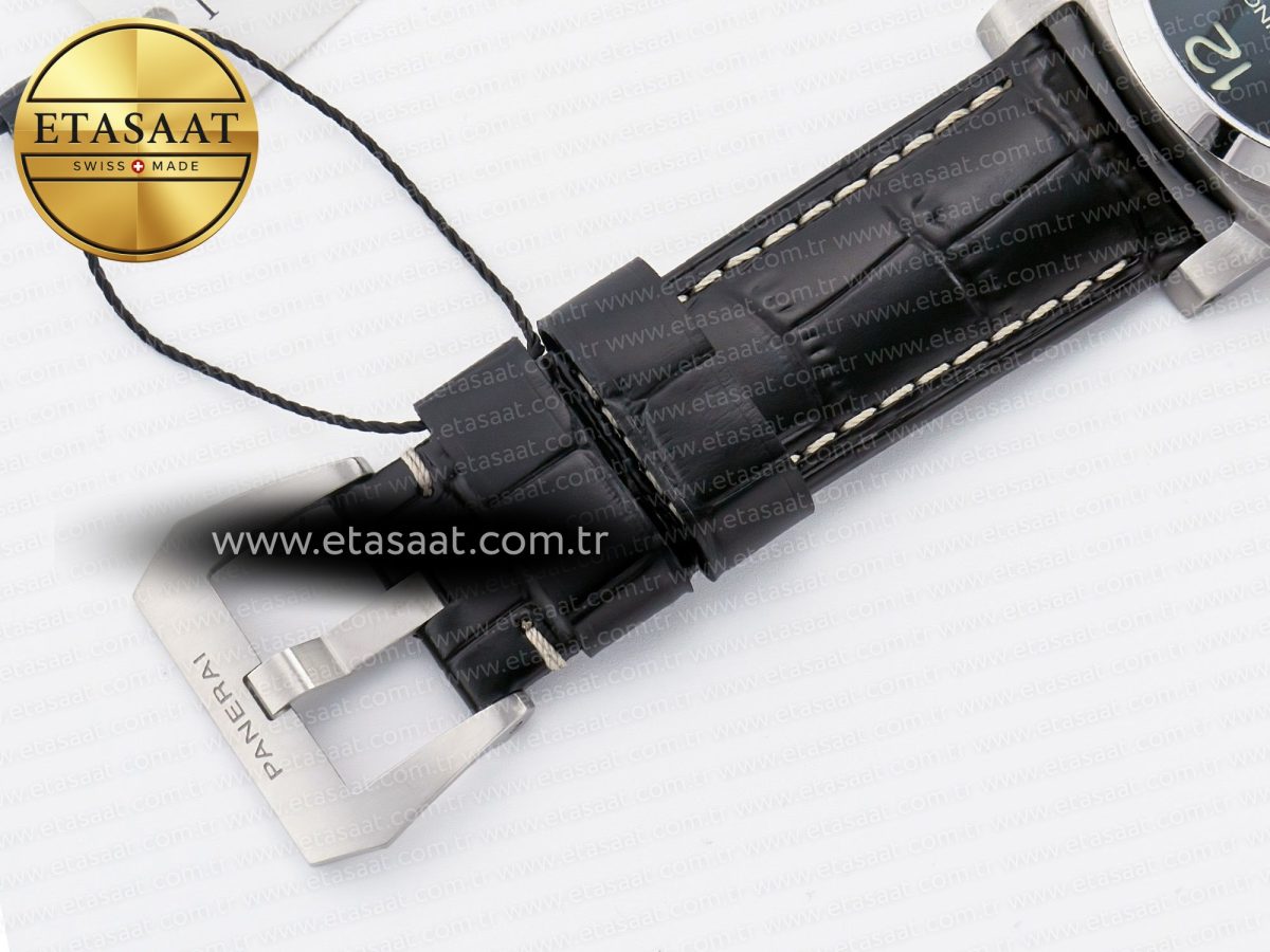 Panerai PAM1312 W VSF 1:1 Best Edition Black Dial on Black Leather Strap P.9010 Clone - Görsel 22