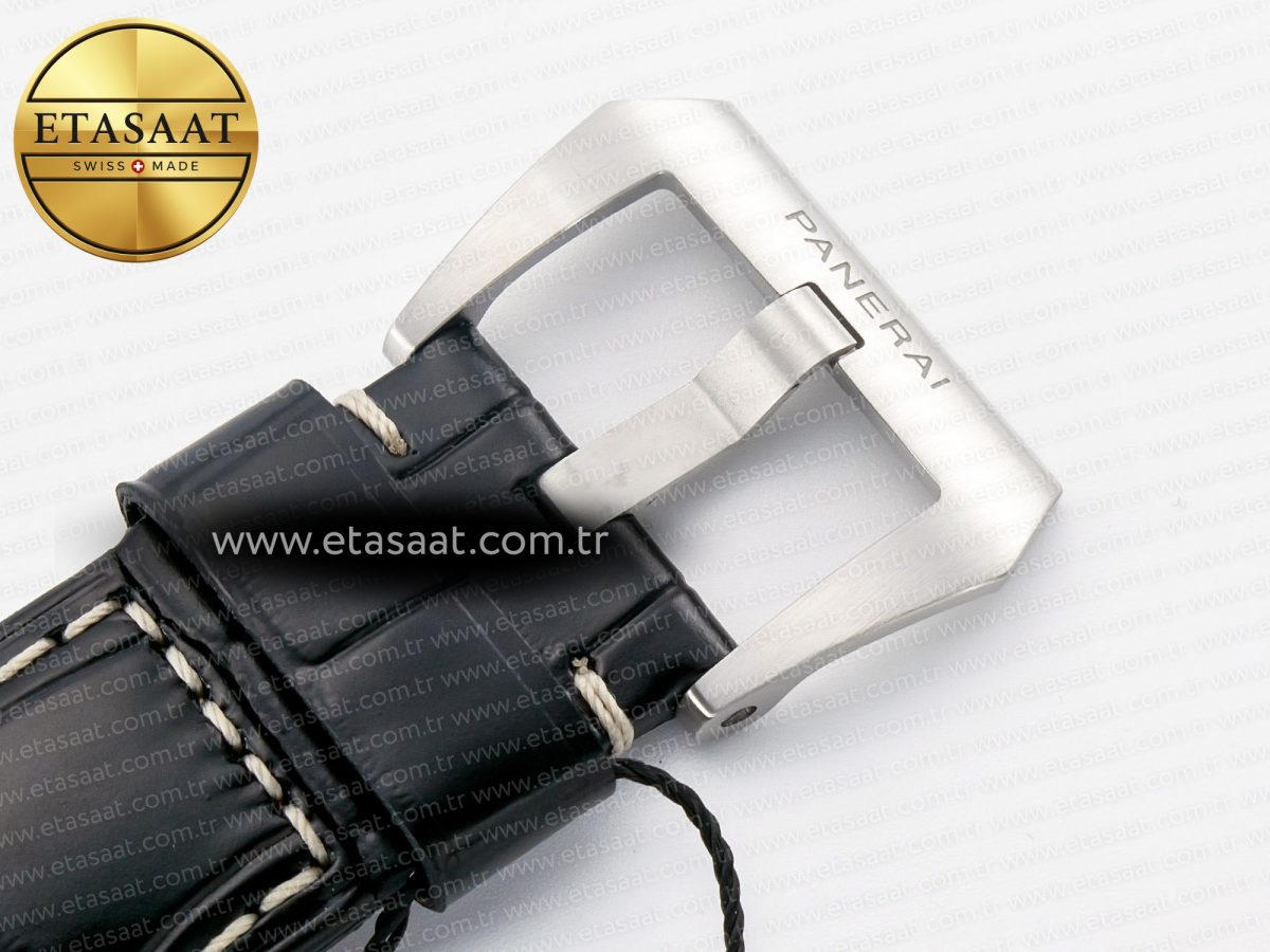 Panerai PAM1312 W VSF 1:1 Best Edition Black Dial on Black Leather Strap P.9010 Clone - Görsel 24