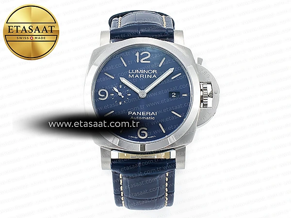 Panerai PAM1313 W TTF Mavi Deri Kayış P9010 Eta Saat - 1:1 Süper Klon Replika Saat