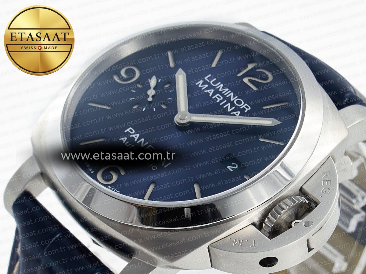 Penerai PAM1313 W TTF 1:1 Best Edition on Blue Leather Strap P9010 - Görsel 6