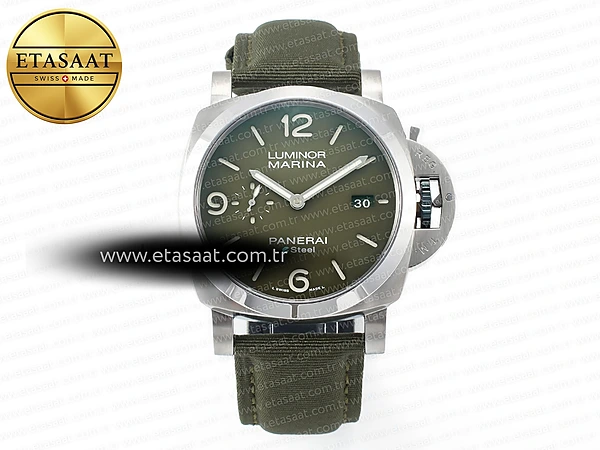 Panerai PAM1356 W TTF Yeşil Kumaş P9010 Eta Saat - 1:1 Süper Klon Replika Saat