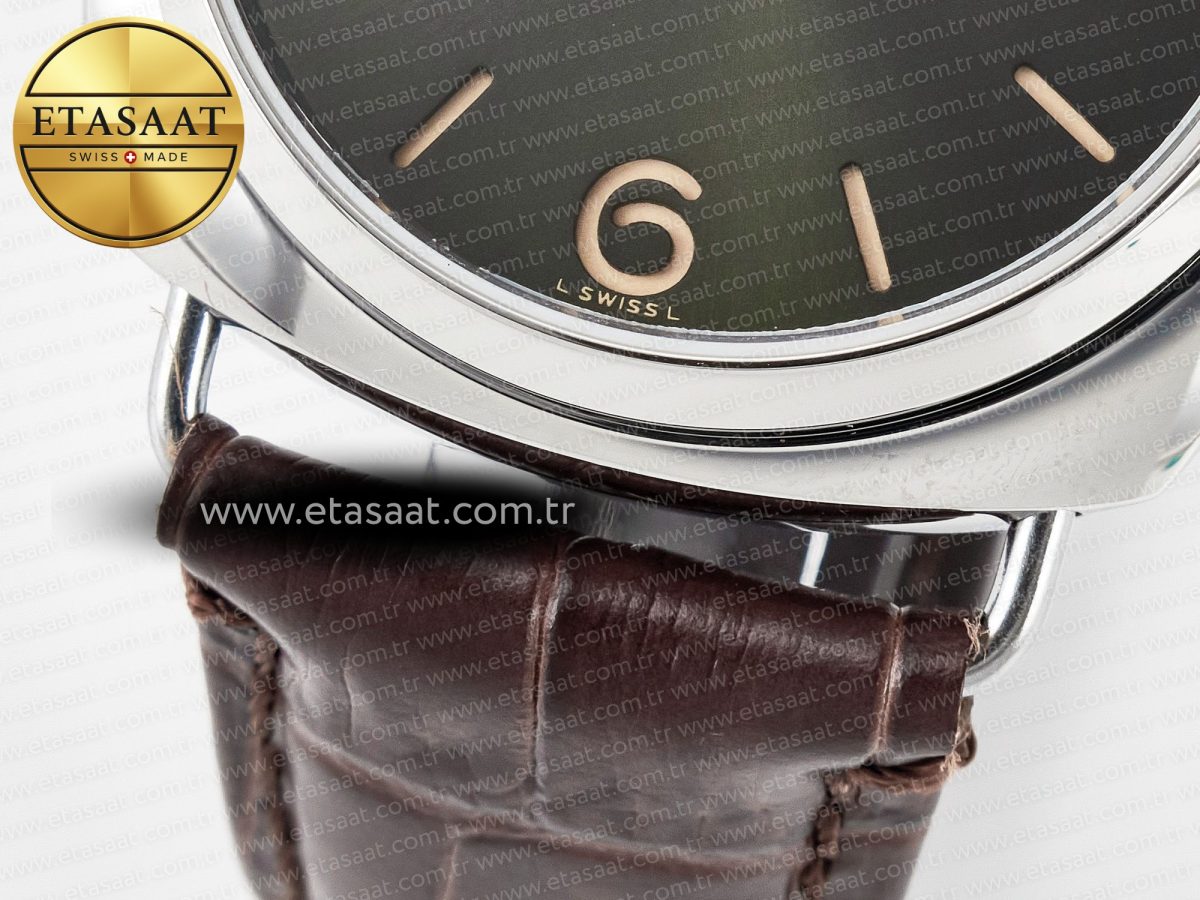 Panerai PAM1386 Radiomir 40mm TTF 1:1 Best Edition Green Dial on Brown Leather Strap P900 - Görsel 13
