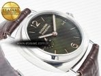 Panerai PAM1386 Radiomir 40mm TTF 1:1 Best Edition Green Dial on Brown Leather Strap P900 - Görsel 7