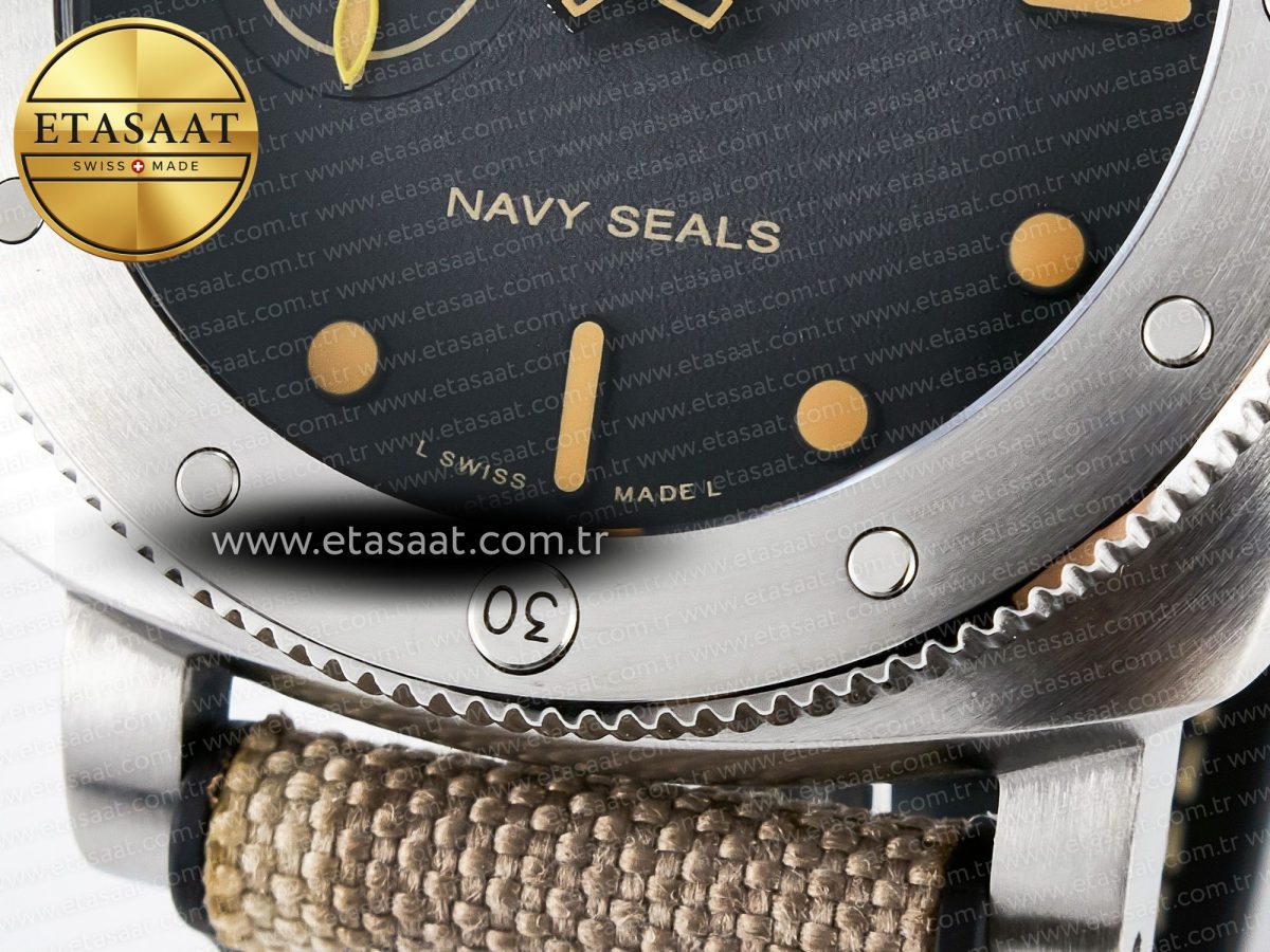 Penerai PAM1518 Submersible 44mm VSF 1:1 Best Edition Gray Ombre Dial on Camouflage Strap P900 - Görsel 11