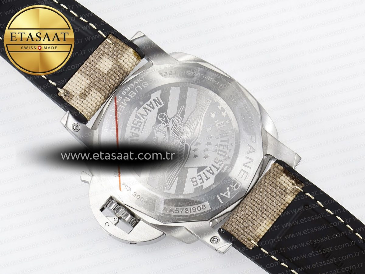 Penerai PAM1518 Submersible 44mm VSF 1:1 Best Edition Gray Ombre Dial on Camouflage Strap P900 - Görsel 17