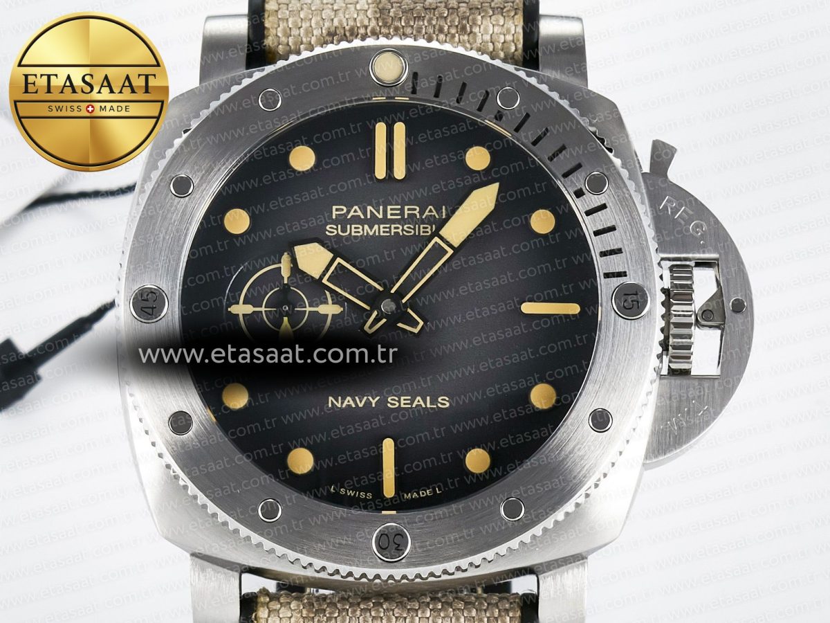 Penerai PAM1518 Submersible 44mm VSF 1:1 Best Edition Gray Ombre Dial on Camouflage Strap P900 - Görsel 4