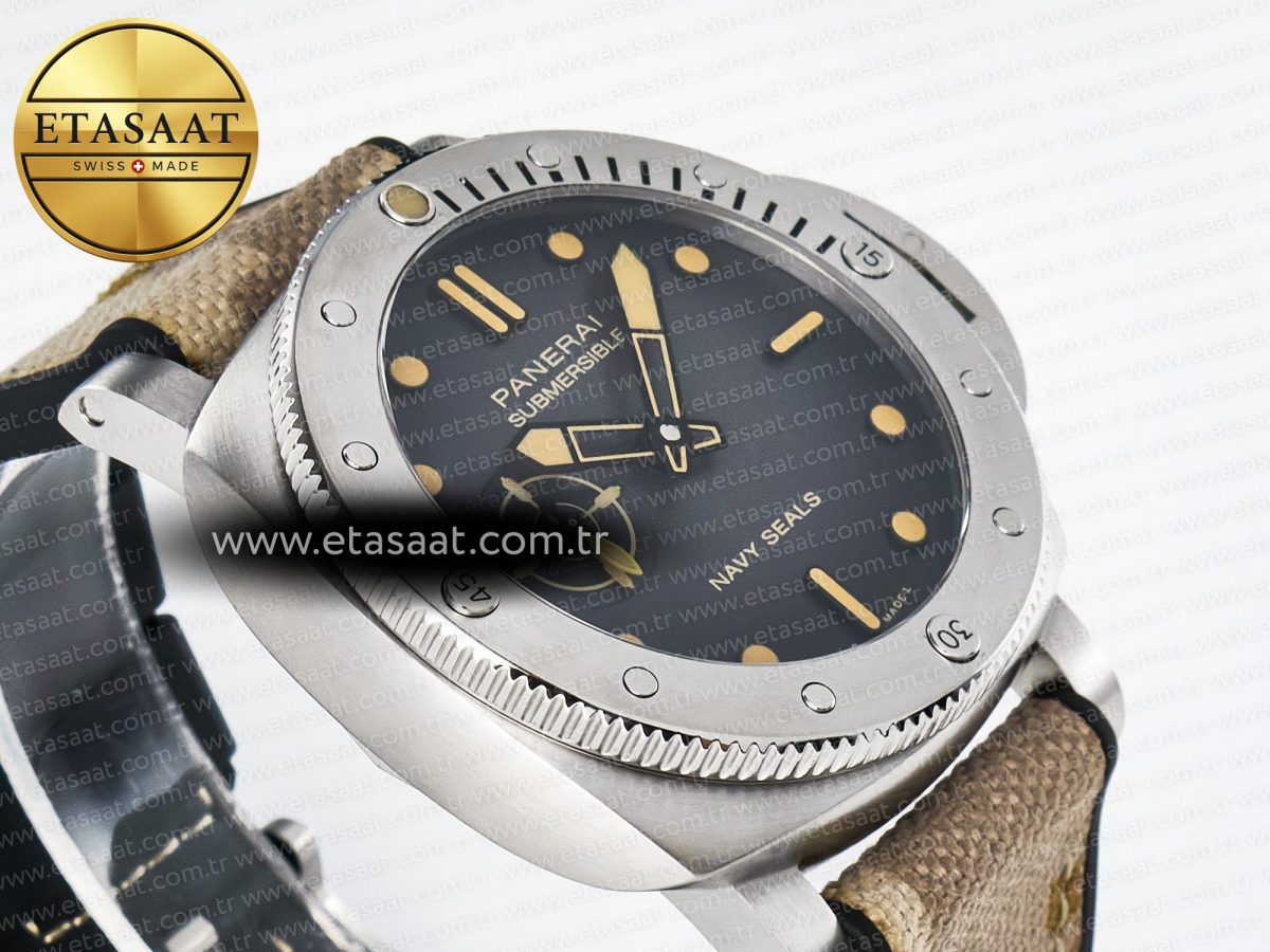 Penerai PAM1518 Submersible 44mm VSF 1:1 Best Edition Gray Ombre Dial on Camouflage Strap P900 - Görsel 7