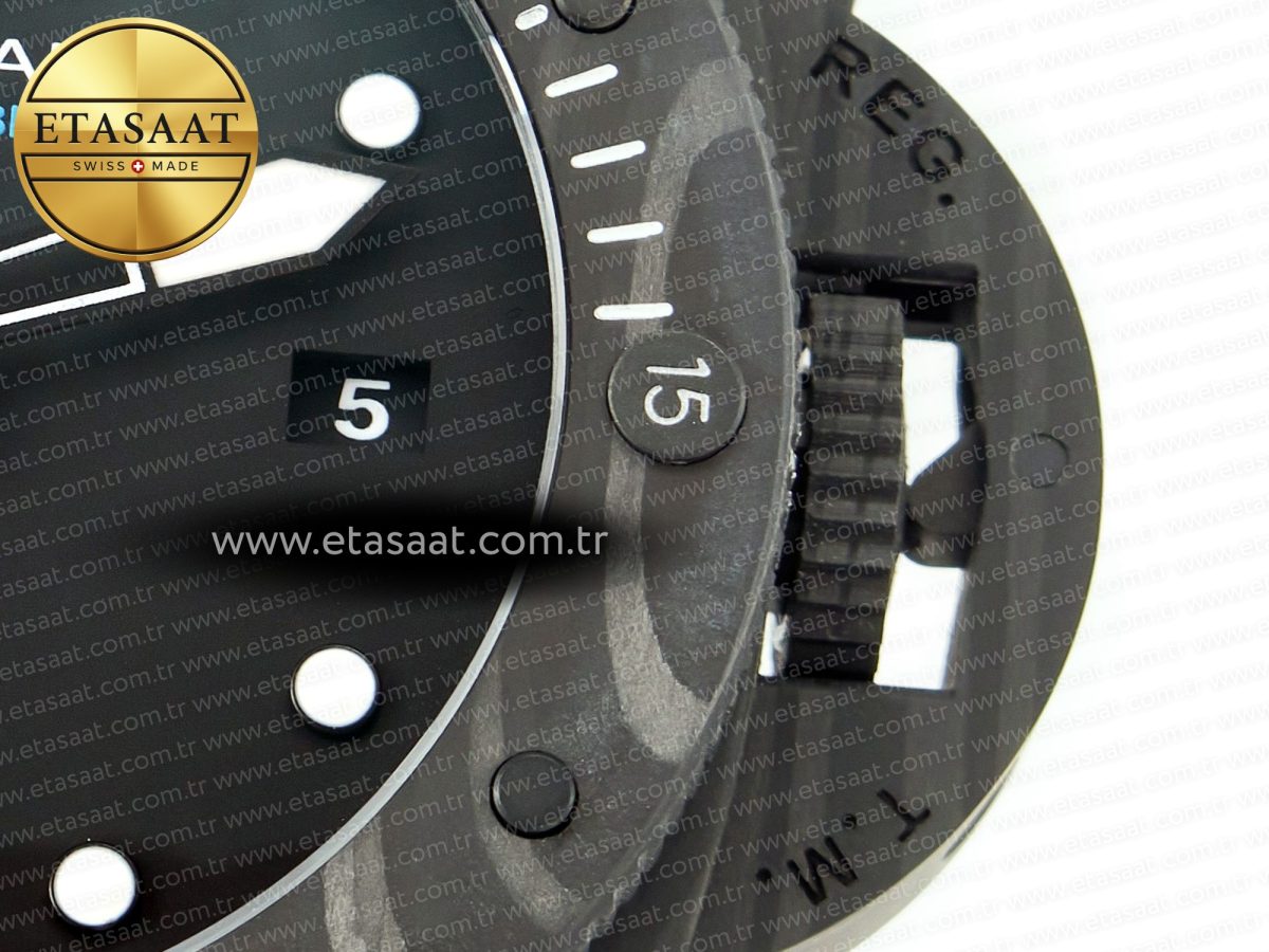 Penerai PAM2231 Carbotech 42mm VSF Best Edition Black Dial on Black Rubber Strap P.900 Super Clone - Görsel 11