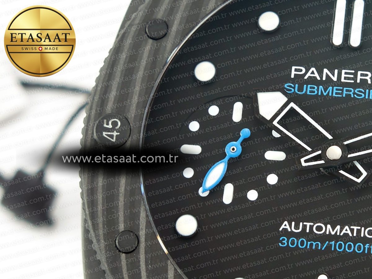 Penerai PAM2231 Carbotech 42mm VSF Best Edition Black Dial on Black Rubber Strap P.900 Super Clone - Görsel 12
