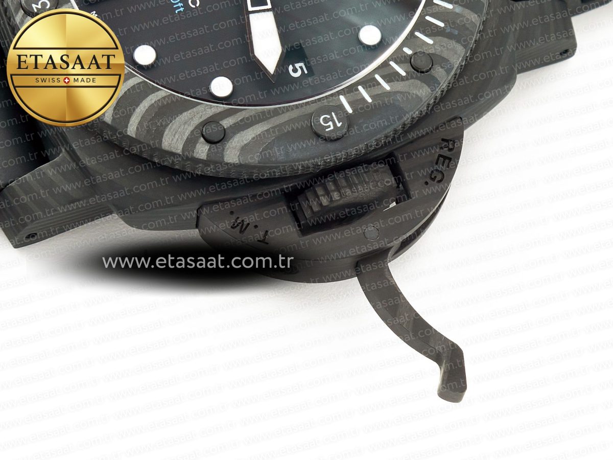Penerai PAM2231 Carbotech 42mm VSF Best Edition Black Dial on Black Rubber Strap P.900 Super Clone - Görsel 13