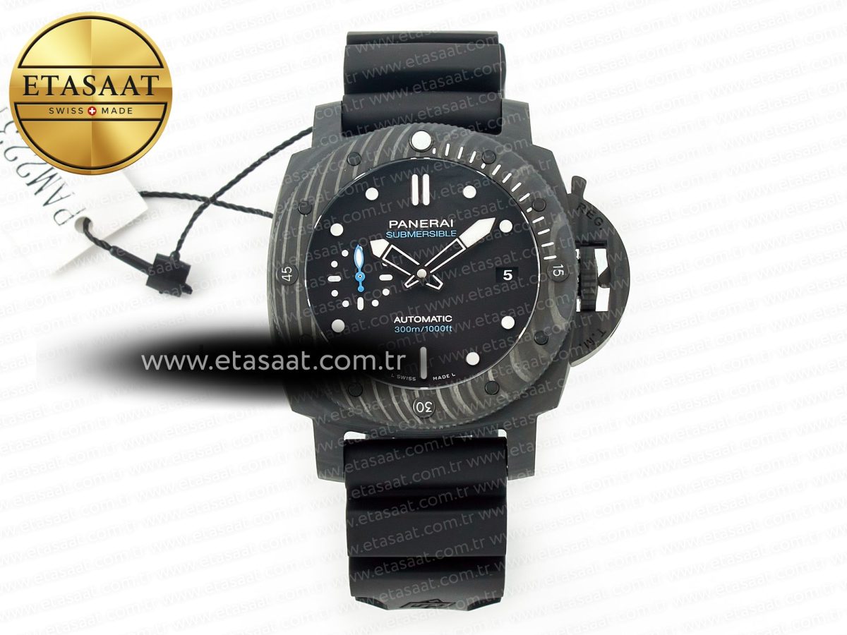 Penerai PAM2231 Carbotech 42mm VSF Best Edition Black Dial on Black Rubber Strap P.900 Super Clone - Görsel 3
