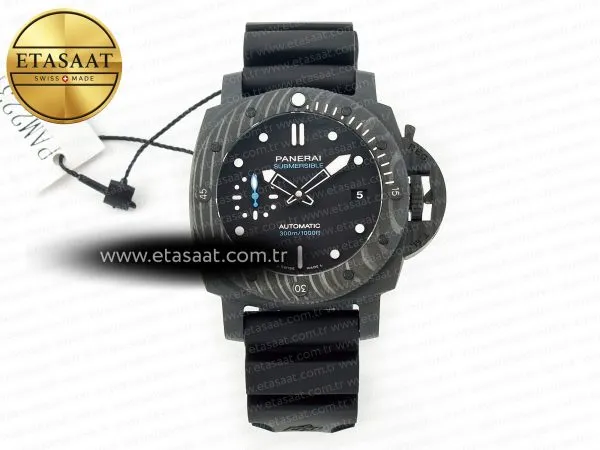 Panerai PAM2231 Carbotech 42mm VSF Siyah Kadran P.900 Eta Saat - 1:1 Süper Klon Replika Saat