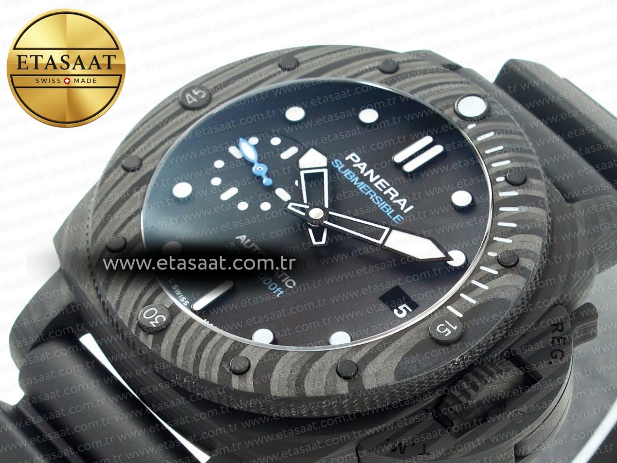Penerai PAM2231 Carbotech 42mm VSF Best Edition Black Dial on Black Rubber Strap P.900 Super Clone - Görsel 6