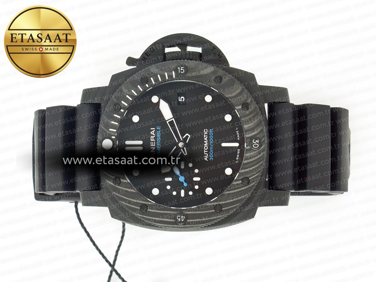 Penerai PAM2231 Carbotech 42mm VSF Best Edition Black Dial on Black Rubber Strap P.900 Super Clone - Görsel 9