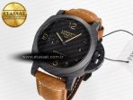 Panerai PAM441 Luminor Due VSF Best Edition Black Dial Black Carbon Bezel on Brown Asso Strap AXXXIV - Görsel 2